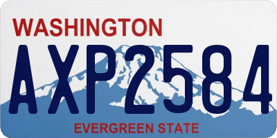 WA license plate AXP2584