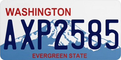 WA license plate AXP2585