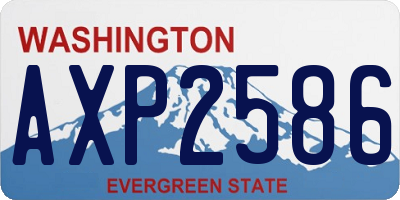 WA license plate AXP2586