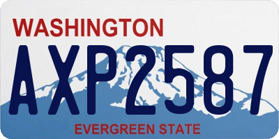 WA license plate AXP2587