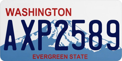 WA license plate AXP2589