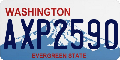 WA license plate AXP2590
