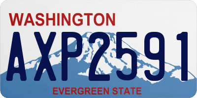 WA license plate AXP2591