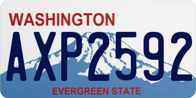 WA license plate AXP2592
