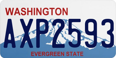WA license plate AXP2593