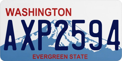 WA license plate AXP2594