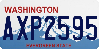 WA license plate AXP2595