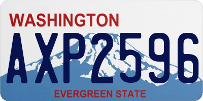 WA license plate AXP2596