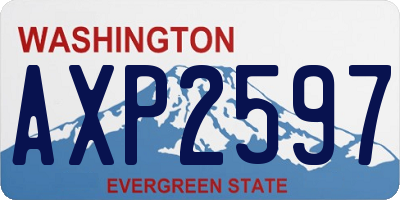 WA license plate AXP2597