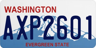 WA license plate AXP2601