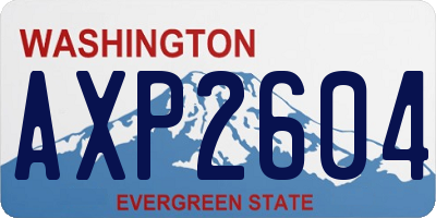 WA license plate AXP2604