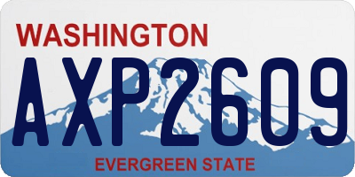 WA license plate AXP2609