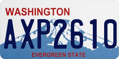 WA license plate AXP2610