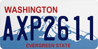 WA license plate AXP2611