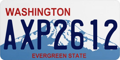 WA license plate AXP2612