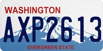 WA license plate AXP2613