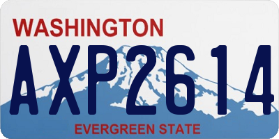 WA license plate AXP2614