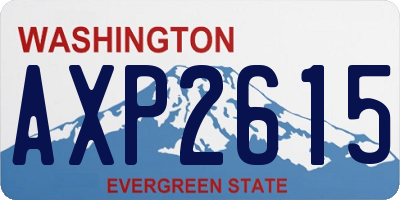 WA license plate AXP2615