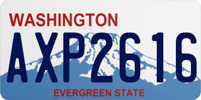 WA license plate AXP2616