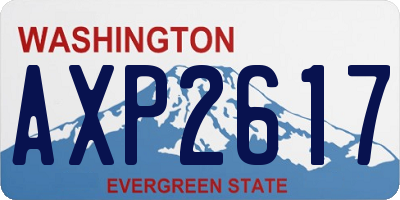 WA license plate AXP2617