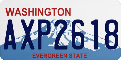 WA license plate AXP2618