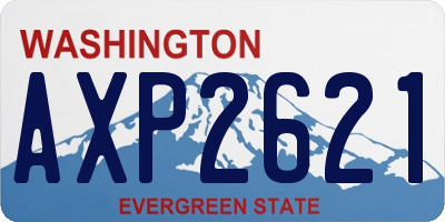 WA license plate AXP2621