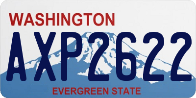 WA license plate AXP2622