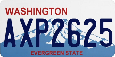 WA license plate AXP2625
