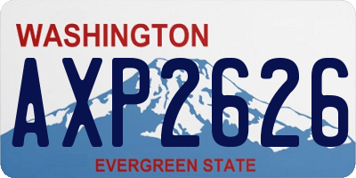 WA license plate AXP2626