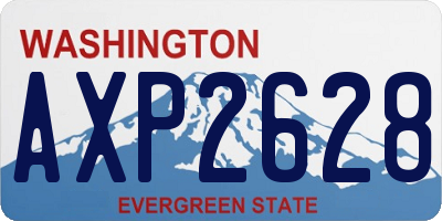 WA license plate AXP2628