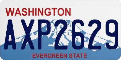 WA license plate AXP2629