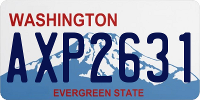 WA license plate AXP2631