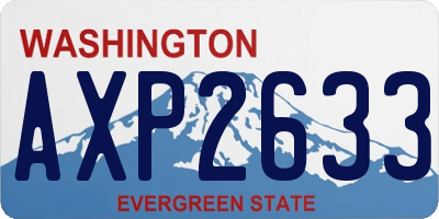 WA license plate AXP2633