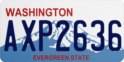 WA license plate AXP2636