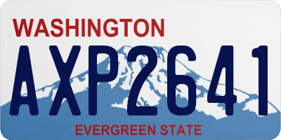 WA license plate AXP2641