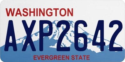 WA license plate AXP2642