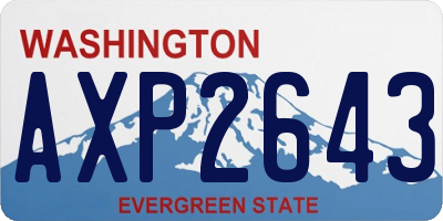 WA license plate AXP2643