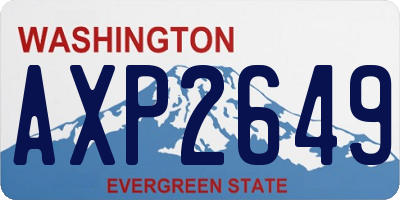 WA license plate AXP2649
