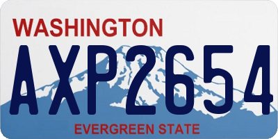 WA license plate AXP2654