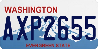 WA license plate AXP2655