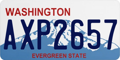 WA license plate AXP2657