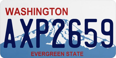 WA license plate AXP2659