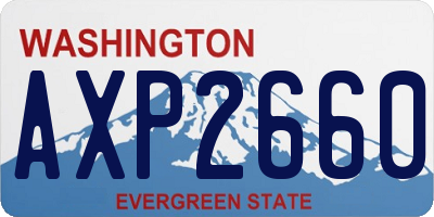 WA license plate AXP2660