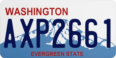 WA license plate AXP2661