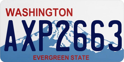 WA license plate AXP2663