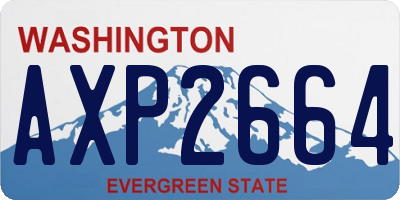 WA license plate AXP2664