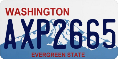 WA license plate AXP2665