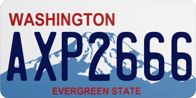 WA license plate AXP2666
