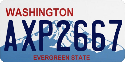 WA license plate AXP2667