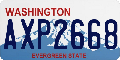 WA license plate AXP2668